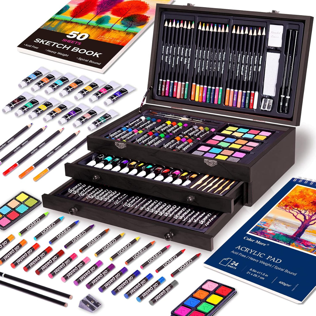 BLACK FRIDAY Sale Soon to be sold out💥💥💥 Buy 2 Get 1 Free 175 Piece Deluxe Art Set with 2 Drawing Pads