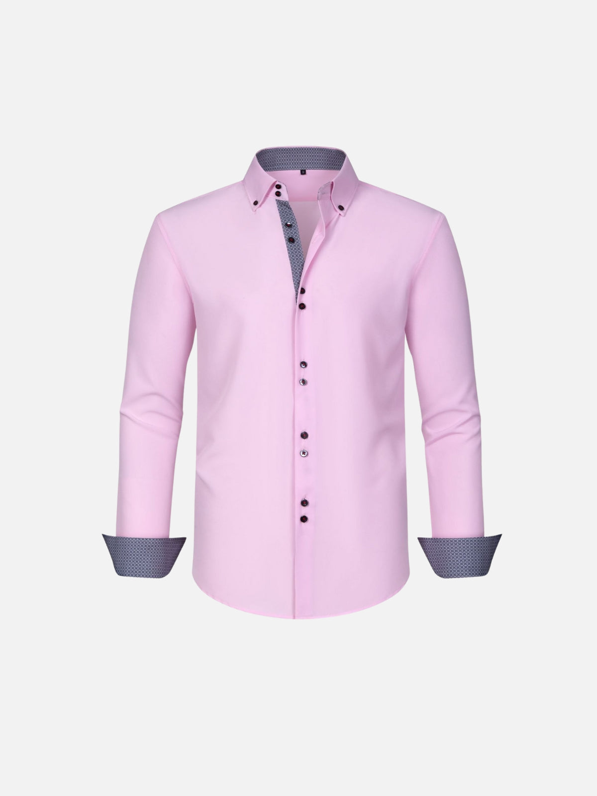 Color-Match Four-Way Contrast Stretch Shirt